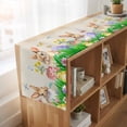 thumbnail image 6 of Table Runners 70 Inches Long Dress Scarves, Easter Bunny Farmhouse Coffee/Dining/Kitchen Table Decor, Holiday Table Runner, Spring Easter Eggs Floral Rustic Burlap 13x70 Inch, 6 of 9