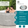 thumbnail image 3 of Bestway SaluSpa Zurich AirJet Inflatable Hot Tub with 120 Soothing Jets, Gray, 3 of 12