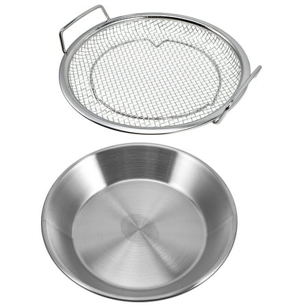 

1 Set Tiered Food Plate Fried Chicken Draining Net Plate Double Layer Snack Plate Oil Draining Plate with Filter