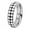 Silver, variant on Men's Women's Stainless Steel Elegant Grid Checkered Wedding Bands 6MM Enamel Dome Promise Sigent Ring Gold Size 10