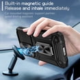 thumbnail image 3 of SaniMore for Samsung Galaxy S23 FE Stand Case, Slide Camera Cover 360 Degree Rotating Kickstand Magnetic Car Mount Hybird Tri-layer Rugged Shell Military-grade Shockproof Anti-drop Cover, Black, 3 of 10