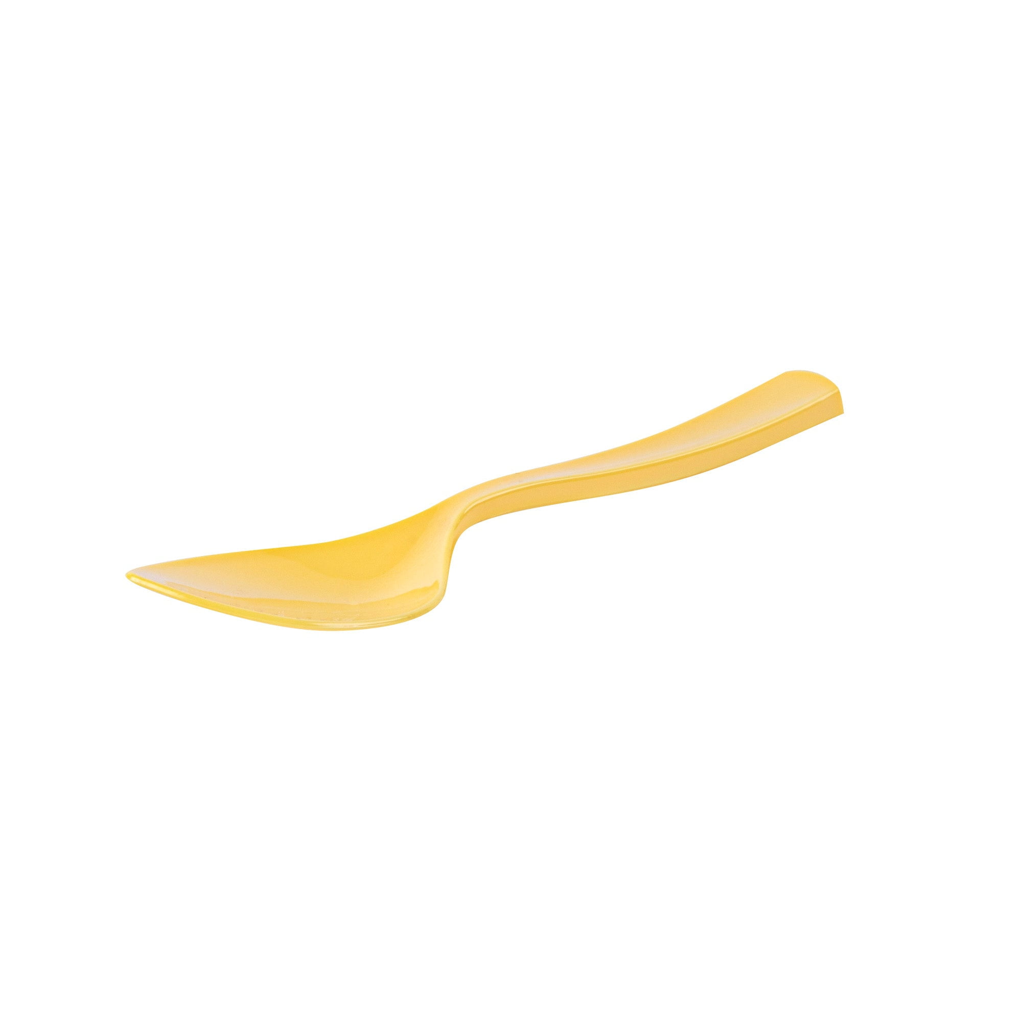 Coppetta Baby Yellow Plastic Petal Spoon - 4 1/2" x 1" - 500 count box