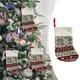 thumbnail image 1 of Medias navideñas para el árbol | Calcetines de lana de punto con forma de copo de nieve (14 x 8,5 cm) | Bolsas de regalo pequeñas y adornos para niños y decoración de chimeneas, 1 of 8