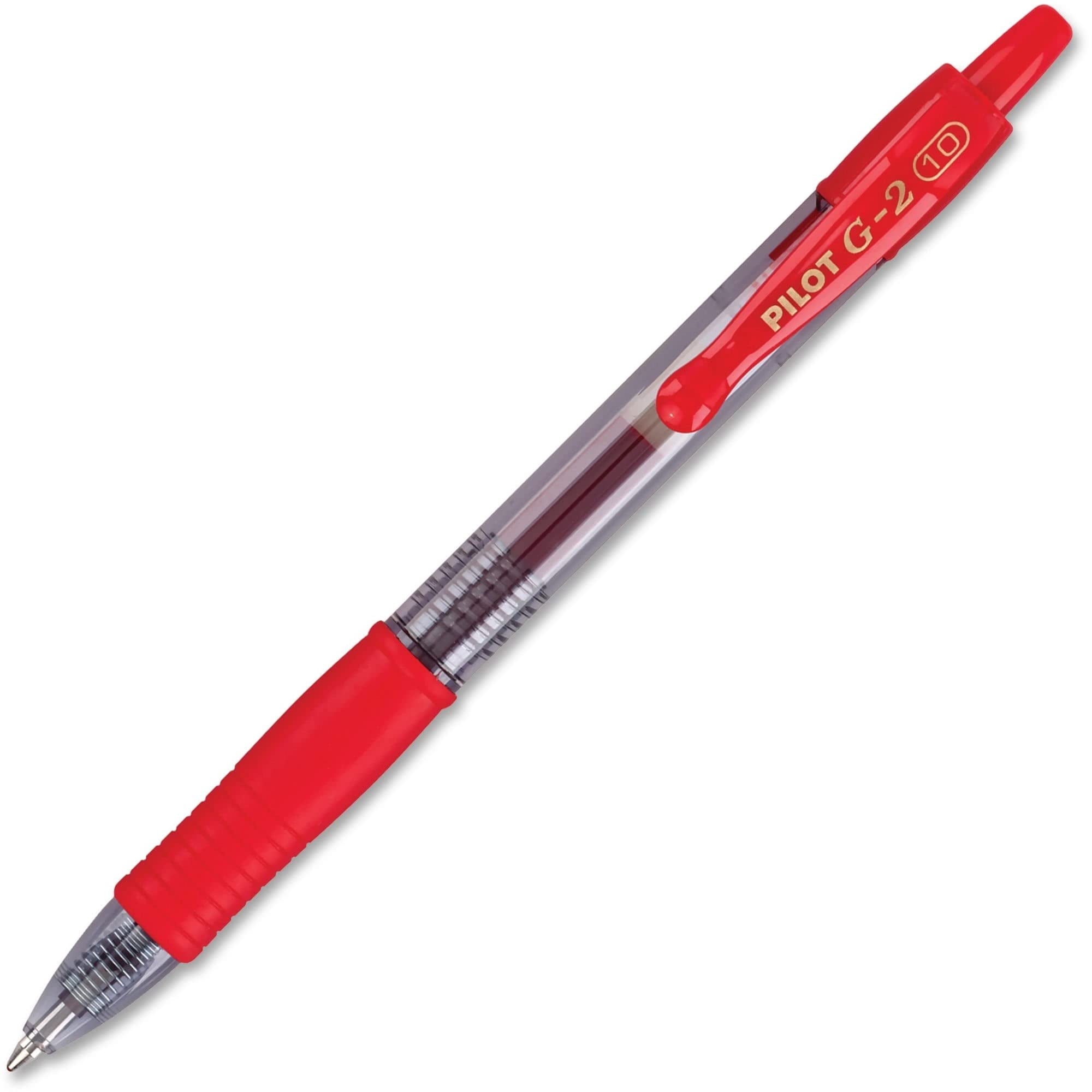Pilot G2 Premium Retractable Gel Ink Rolling Ball Pen, Bold Point, Red Ink, 12 Count