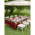 thumbnail image 3 of Outdoor Tablecloth with Umbrella Hole and Zipper, Red Black Christmas Rectangle Table Cloth 52x70 Inch Waterproof Tablecloth, Xmas Winter Gnomes Buffalo Plaid Picnic Table Cover for Patio Camping, 3 of 7
