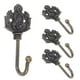 thumbnail image 1 of 4 ganchos de pared de metal vintage para colgar abrigos, sombreros y llaves. Ganchos decorativos de pared para decoración del hogar. Gancho de entrada de metal rústico., 1 of 8