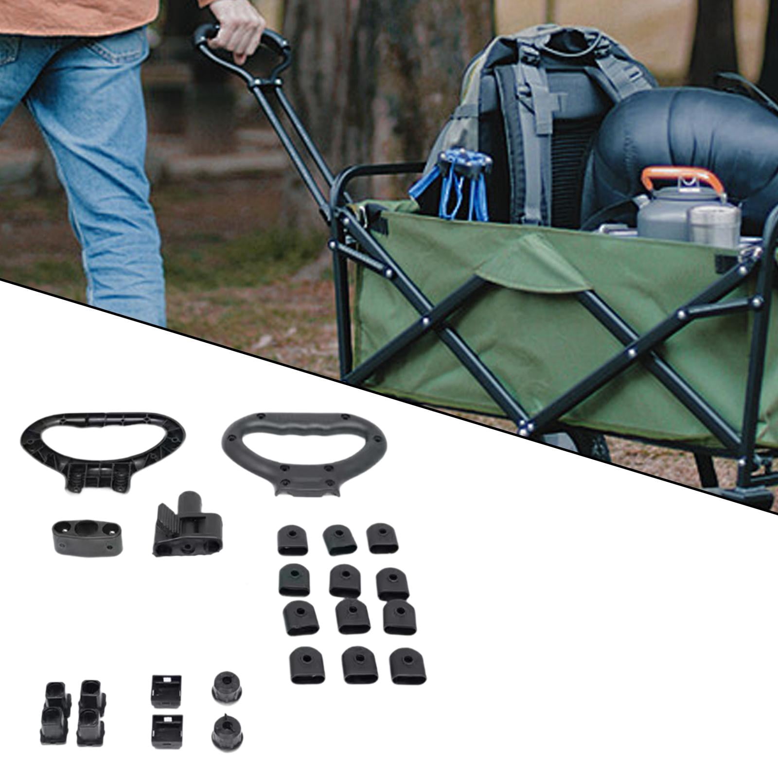 MAGIDEAL Wagon Cart Repair Parts Lightweight Portable Push Handle Attachment Accessories