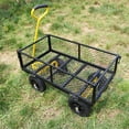 thumbnail image 6 of Holaki Tools Cart Wagon Cart Garden Cart Trucks,Heavy-Duty Solid Tire Garden Dump Cart - 4.86 cu. ft. Yard Wagon Cart with 600 LBS Capacity & Spacious Mesh Bed,Utility Wagon,37" x 19.48" x 40.15", 6 of 18