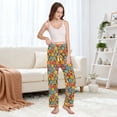 thumbnail image 5 of Dailycode Women's Pajama Pants Wide Leg Lounge Pj Bottoms With Pockets Colorful Flower and Mushroom, 5 of 7