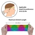 thumbnail image 6 of Daiia Colorful Glitter printed Men's Performance Headband,Sports Headbands,Moisture Wicking Workout Headband, 6 of 9