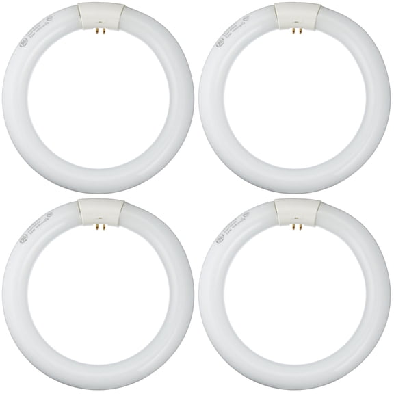 GE Lighting 33774 Cool White 8-Inch Diameter Circline Fluorescent T9 Bulb, 22-Watt, 1100 lumen, 4100K (quantity of 4)