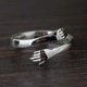 thumbnail image 3 of Anillo de abrazo para pareja, anillo de abrazo de plata esterlina 925 para parejas, mujeres, niñas, joyería, 2 piezas, 3 of 5