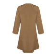 thumbnail image 5 of LISTHA Women's 3/4 Sleeve A-line and Flare Midi Long Dress Light Brown L, 5 of 6
