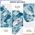 thumbnail image 4 of Kids' Pajama Pants Soft Relaxed Fit Sleep Pants Lounge Pants with Pockets Blue Marine Life Patterns X-Large, 4 of 9