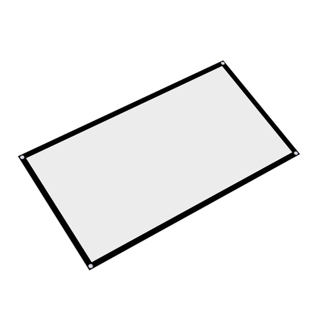 Pantalla De Proyector, Pantalla De Proyección De Cortina De Proyector De Poliéster Portátil Con Borde Negro Y Orificios Para Colgar, Pantalla De Proyector De Video Para