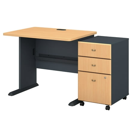 SRA024BESU Bush Business Furniture Series A Returns & Bundles 127 Lbs Weight Capacity Engineered Wood 36 W X 27 D Desk with 3 Drawer Mobile