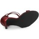 thumbnail image 5 of Sandalias Con cordones Y punta Abierta Tacón de aguja para Mujer Allegra K Rojo Marrón 37, 5 of 6