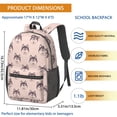 thumbnail image 3 of Husky Head Pink Pattern 17" School Backpacks for Teens,Waterproof Oxford Fabric,S-Shape Padded Straps for School,Travel,Hiking,Camping, 3 of 6