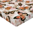 thumbnail image 2 of Ambesonne Vintage Fitted Sheet, Love Letters Watercolor, Full Size, Vermilion Peach Black, 2 of 3