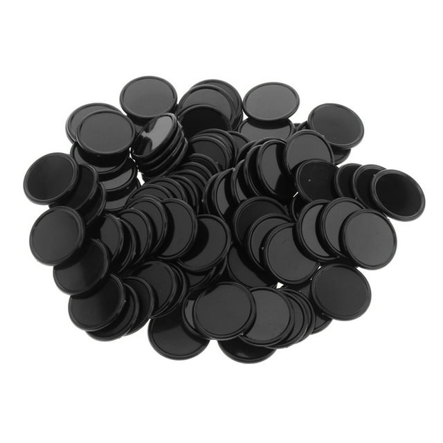 Ensemble de 100 Jetons Jetons pour Jeu de Bingo, Fait de Noir