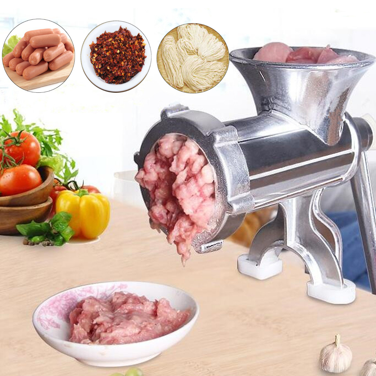 Aluminium Alloy Multiuse Mincer Hand Meat Grinder Kitchen Gadget For