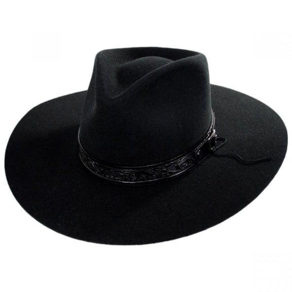 John Wayne McNally Wool Felt Western Hat - S - Black