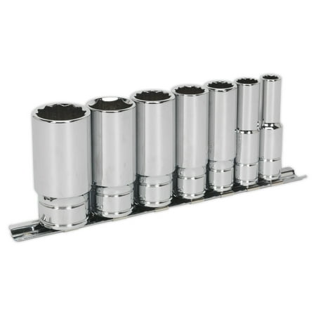 

Sealey Ak2678 Socket Set 7Pc 3/8In Sq Drive Deep Whitworth