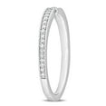 thumbnail image 3 of Miabella Women's 1/6 CT T.W. Diamond 14kt White Gold Semi-Eternity Anniversary Ring, 3 of 8