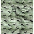 thumbnail image 1 of Soimoi Green Poly Georgette Fabric Crow Bird Print Fabric by the Yard 52 Inch Wide, 1 of 6
