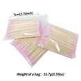 thumbnail image 5 of 400pcs Pink Double Head Nail Art Cuticle Pusher Remover 7CM Orange Wood Sticks Cotton Swab Clean Tool for Nail Rhinestone Makeup, 5 of 9
