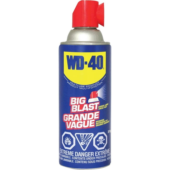 Produit lubrifiant et déplacement de l'eau aérosol multi-usages WD-40 classique 01032 boîte à grande vague, 311g
