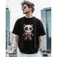thumbnail image 5 of Camisetas para hombre, camisetas de manga corta con diseño de robot panda de dibujos animados, camisetas de cuello redondo para hombre, camisetas casuales holgadas para adolescentes y niños., 5 of 8