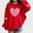 Red, variant on Eltusu Girls Valentines Sweatshirts, Long Sleeve Heart Graphic Casual Crew Neck Pullover Tee Tops Red Size 1-13T