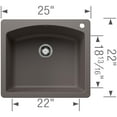 thumbnail image 3 of BLANCO DIAMOND Single Dual Mount - Cafe Brown, 3 of 7