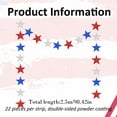 thumbnail image 3 of Xinyat Patriotic Star Garland Banner Streamers Red White and Blue - 8 FT 1 Strands - Patriotic Decorations for 4th of July, Independence Day, Labor Day, Veterans Day, Memorial Day, 3 of 7