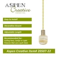 thumbnail image 3 of Aspen Creative 20507-22, 12" Clear with Yellow Line Glass Knob with Pull Chain in Copper, 2 Pack, 3 of 8