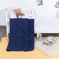 thumbnail image 3 of Ultra Soft Microfiber Toddler Comforter - Down Alternative Lightweight Crib Quilted Blanket, 39" x 47", Navy Blue, Ntbay, 3 of 5