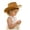 Yellow, variant on Kids Fashion Cowboy Hats Western Stitching Lightweight Faux Suede Vintage Party Costume Hat for Boys Girls Pink
