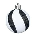 thumbnail image 6 of HomeDM 24 Pcs Christmas Balls - Black and White Balls Xmas Ornaments Shatterproof Plastic Christmas Tree Hanging Balls Decorations for Wedding Holiday Party Supplies 8cm/3.15", 6 of 9