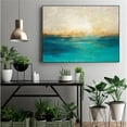 thumbnail image 3 of Giant Art Canvas  40x30 Coastline II Framed in Pink, 3 of 3