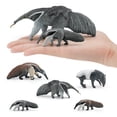 thumbnail image 2 of Set de figuras de oso hormiguero, 5 piezas, realistas, de PVC, con forma de animal salvaje, 2 of 3