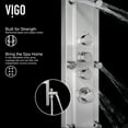 thumbnail image 4 of VIGO Mateo 60 in. H x 7 in. W 6-Jet Shower Panel System with Fixed Rainhead and Hand Shower Wand in Stainless Steel, 4 of 9