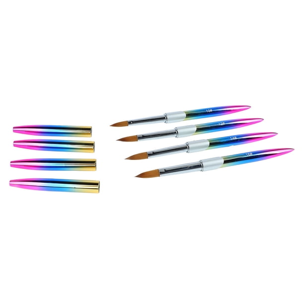 Pinceles para uñas acrílicas, 4 pinceles para decoración de uñas, pinceles para esmalte de uñas en gel, juego de pinceles para decoración de uñas, fiel a su promesa
