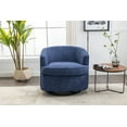 thumbnail image 1 of 360-Degree Swivel Accent Chair,Swivel Barrel Club Chair with Cushion and High Backrest, Leisure Arm Chair for Nursery, Living Room, Vanity Bedroom, Office, Lounge (Navy), 1 of 9