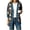 Black, variant on Enjoytime Women's Cardigans Halloween Print Denim Patchwork Long Sleeve Jacket Button Down Oversized Fall Winter Outerwear
