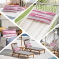 thumbnail image 6 of Pink Gray Stripes Pillow Covers, Linen Long Throw Pillow Case, Watercolor Modern Abstract Minimalist Holiday Pillow Protector Decorative Cushion Cover for Living Room/Bedroom 20" x 36", 6 of 8