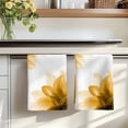 thumbnail image 7 of Orange Kitchen Towels Set of 2, Boho Modern Floral Abstract Ombre Leaf White Absorbent Dish Towels for Kitchen, Microfiber Hand Towel, Quick Drying Tea Towel for Cleaning Decorative Dishcloths, 7 of 7