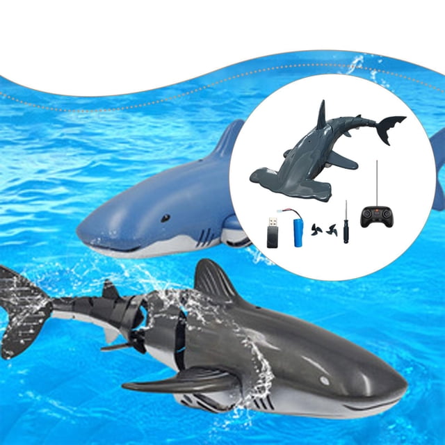 BELOVING Remote Control Sharks Toy Boys Girls Waterproof Premium Practical Simulation Gray