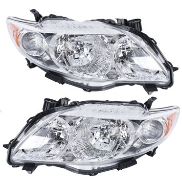 Headlight And Tail Light Assembly Kit For 2009-2010 Toyota Corolla Right Passenger And Left Driver Halogen 4 Piece Set Replacement P 996261