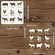 thumbnail image 2 of Set de plantillas de animales de granja - 30x30 cm (11,8x11,8 pulgadas) - Plantillas de animales: cerdo, vaca, caballo, gallina, establo, pato, burro, oveja, cabra, 2 of 9